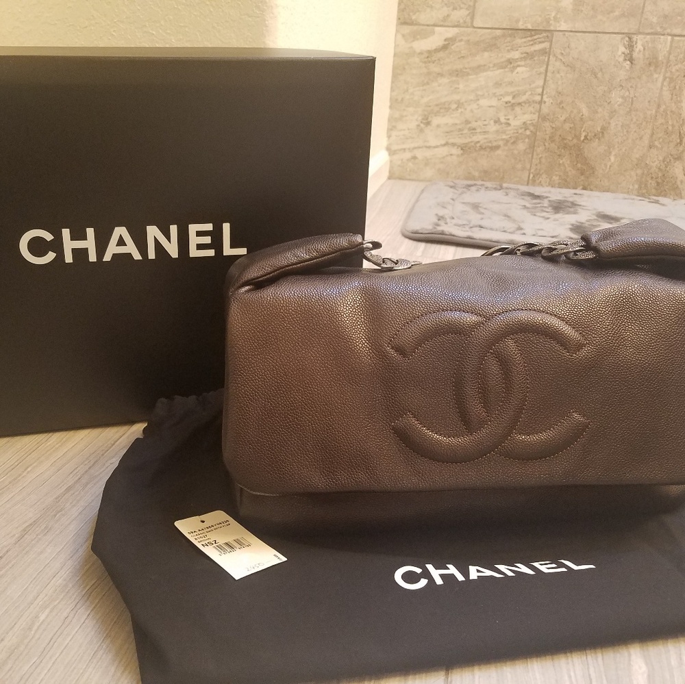 Chanel Caviar 31 Flap Bag, Dark Brown